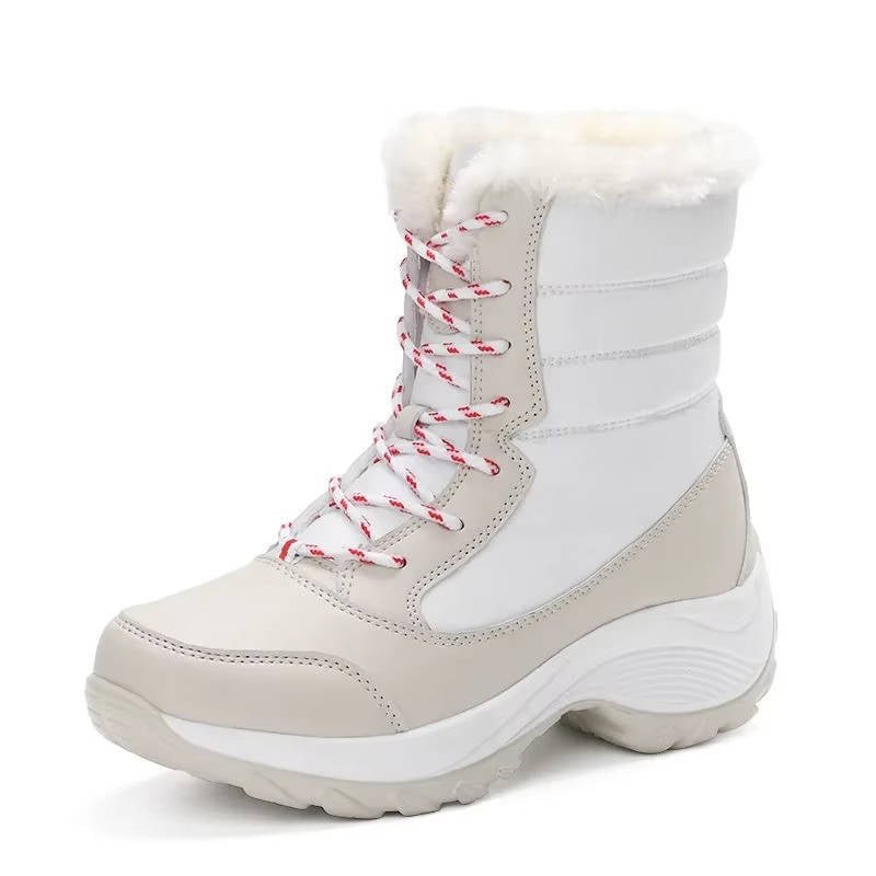 Women's Faux Leather Ankle Snow Boots