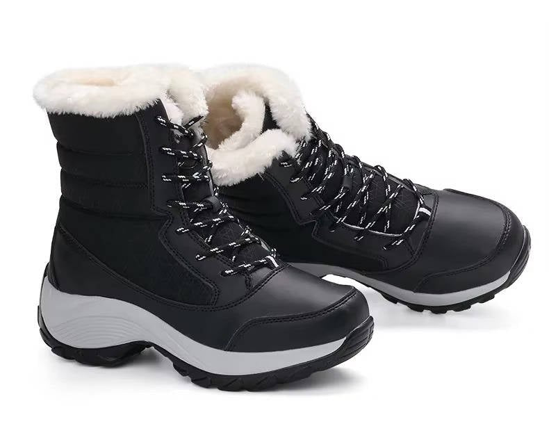 Women's Faux Leather Ankle Snow Boots
