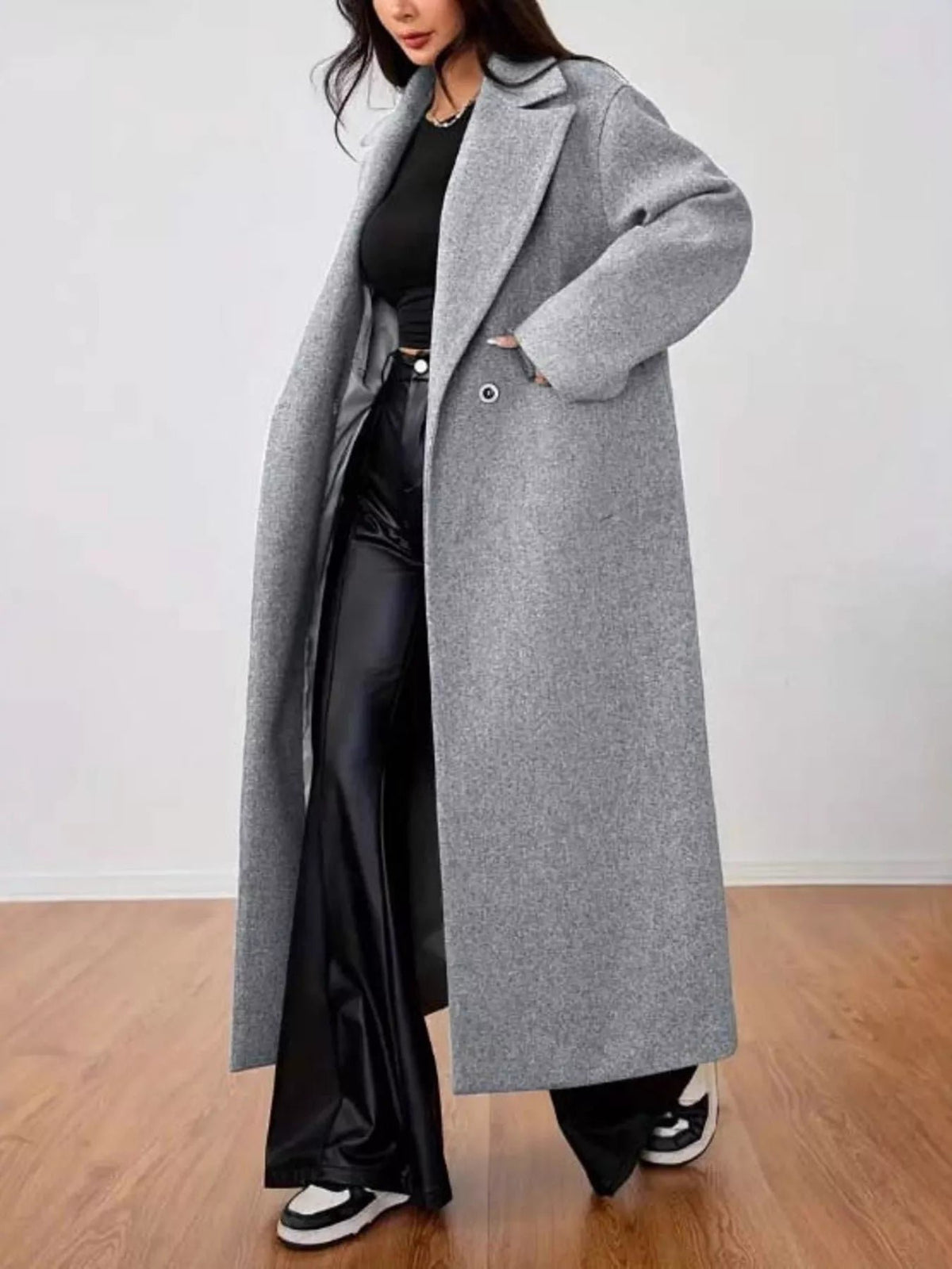 Women's Oversized Wool Trench Coat