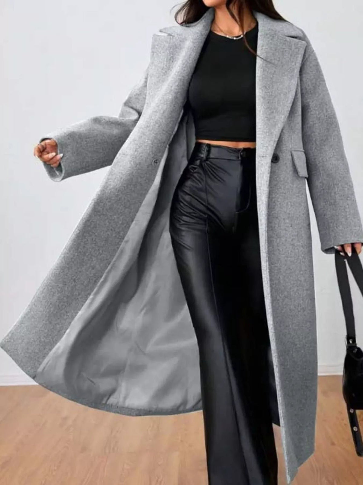Women's Oversized Wool Trench Coat