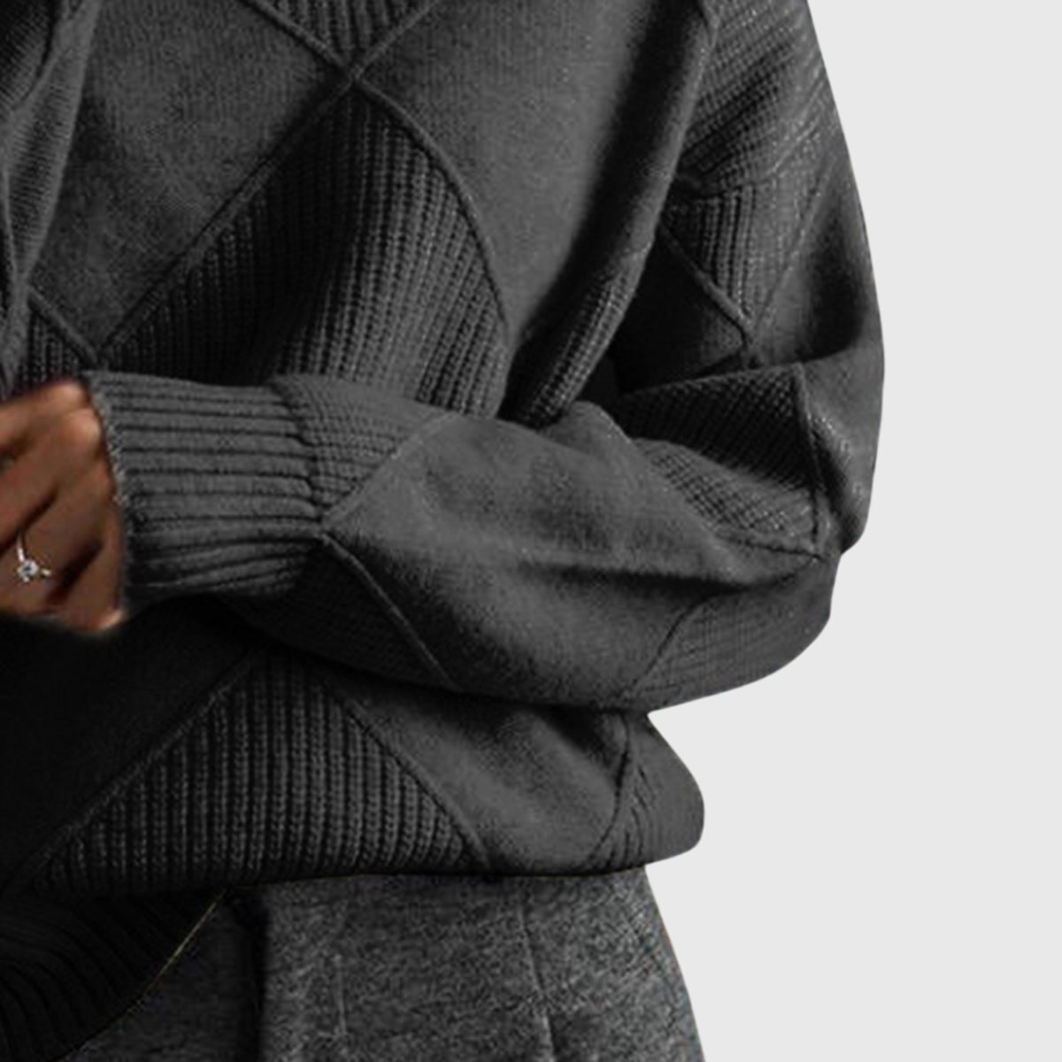 Women's Oversized Wool Turtleneck Sweater