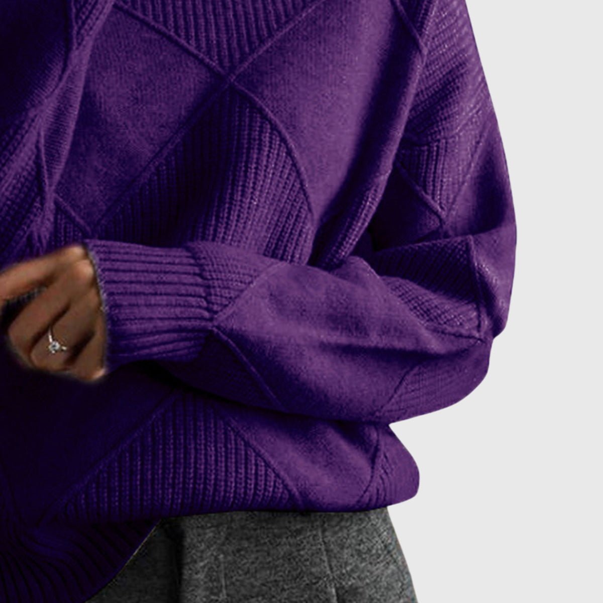 Women's Oversized Wool Turtleneck Sweater