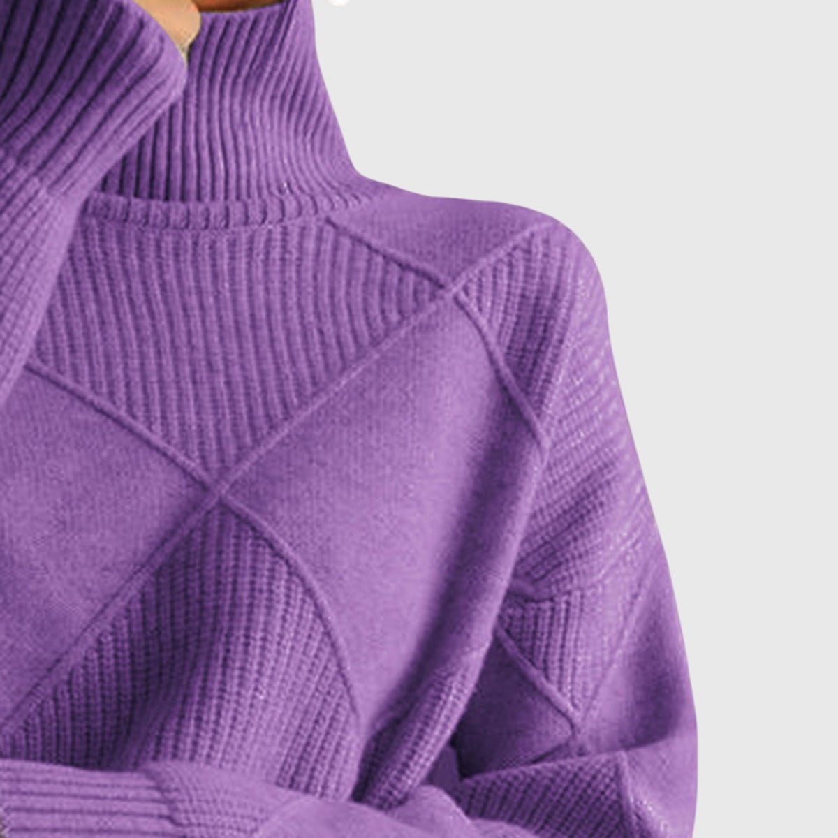 Women's Oversized Wool Turtleneck Sweater