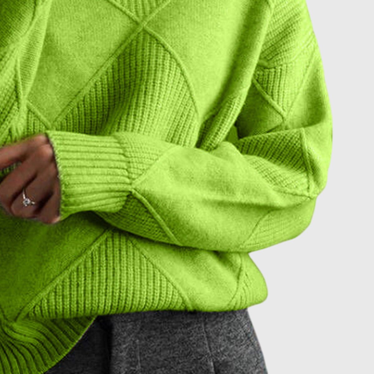 Women's Oversized Wool Turtleneck Sweater