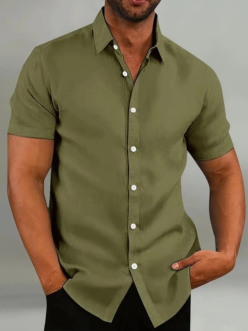 Max Men's Cotton Short Sleeve Shirt 8