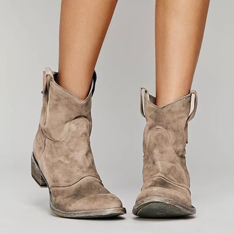 Mia Women's Suede Cowboy Ankle Boots 2