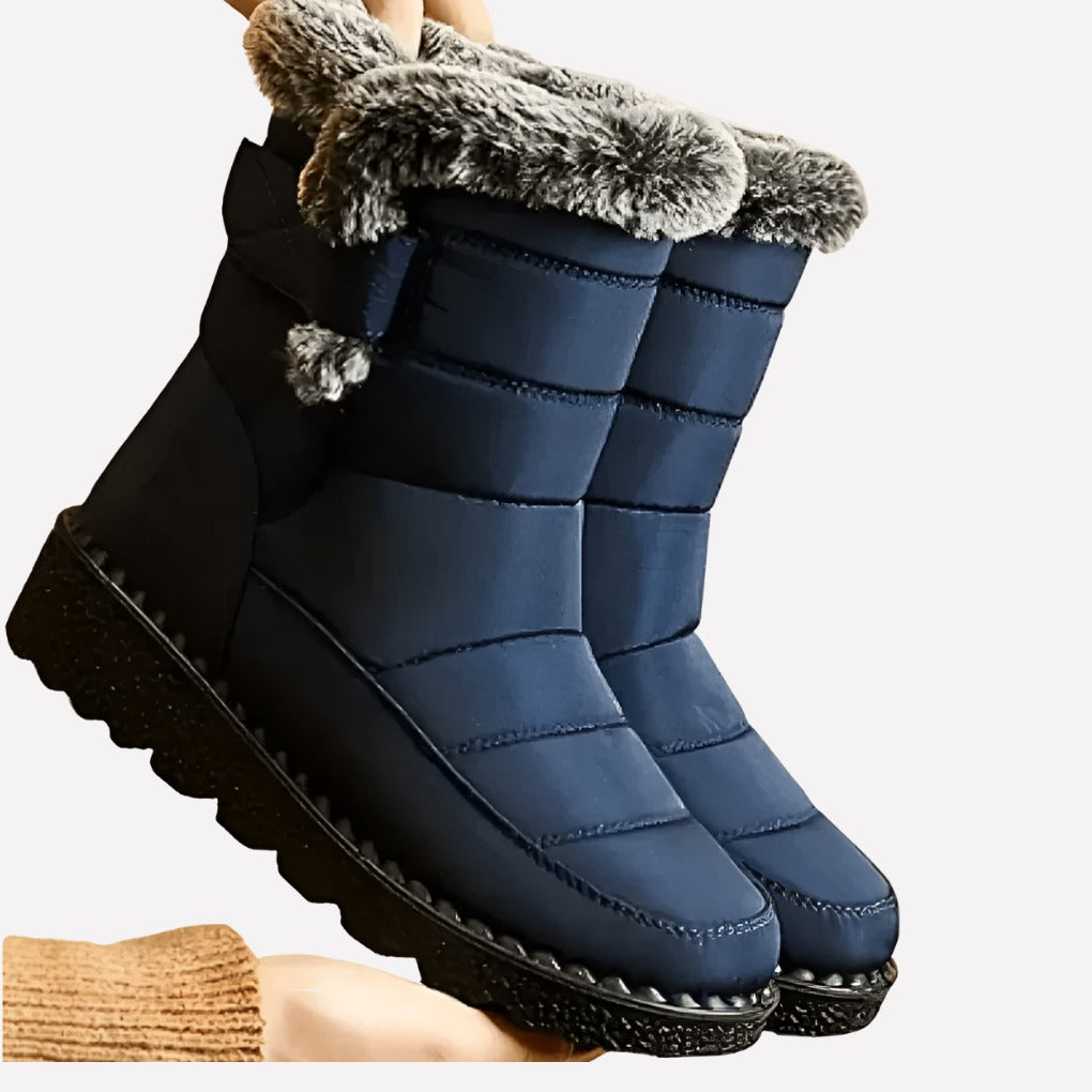 Mid Calf Winter Snow Boots - Blue