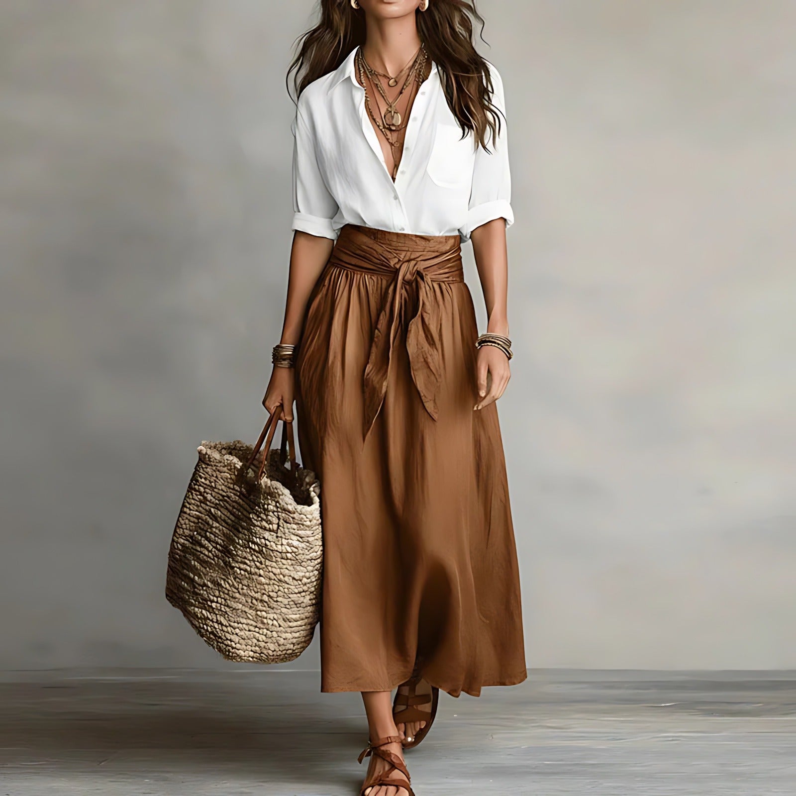 Midi Skirt Two Piece Set