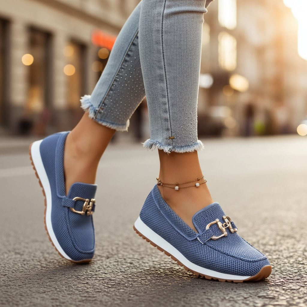 Women's Knit Mesh Slip-On Loafers