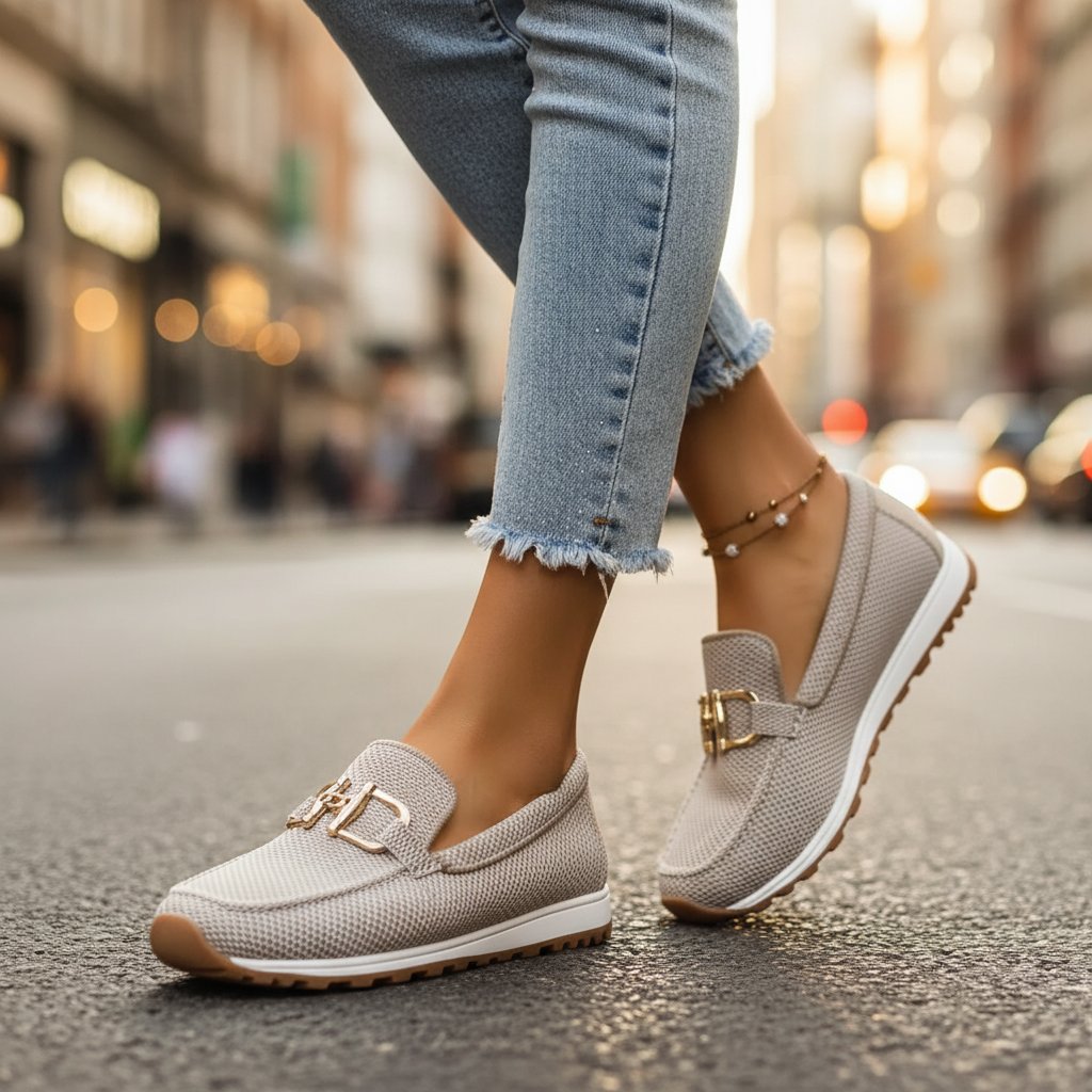 Women's Knit Mesh Slip-On Loafers
