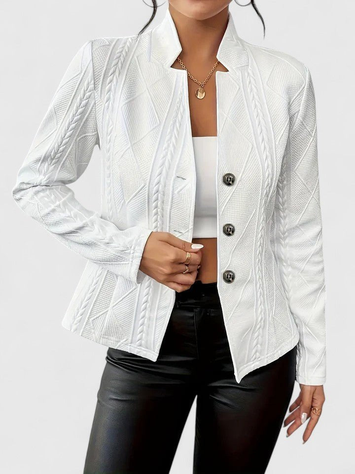 Women's Slim Knit Blazer - White