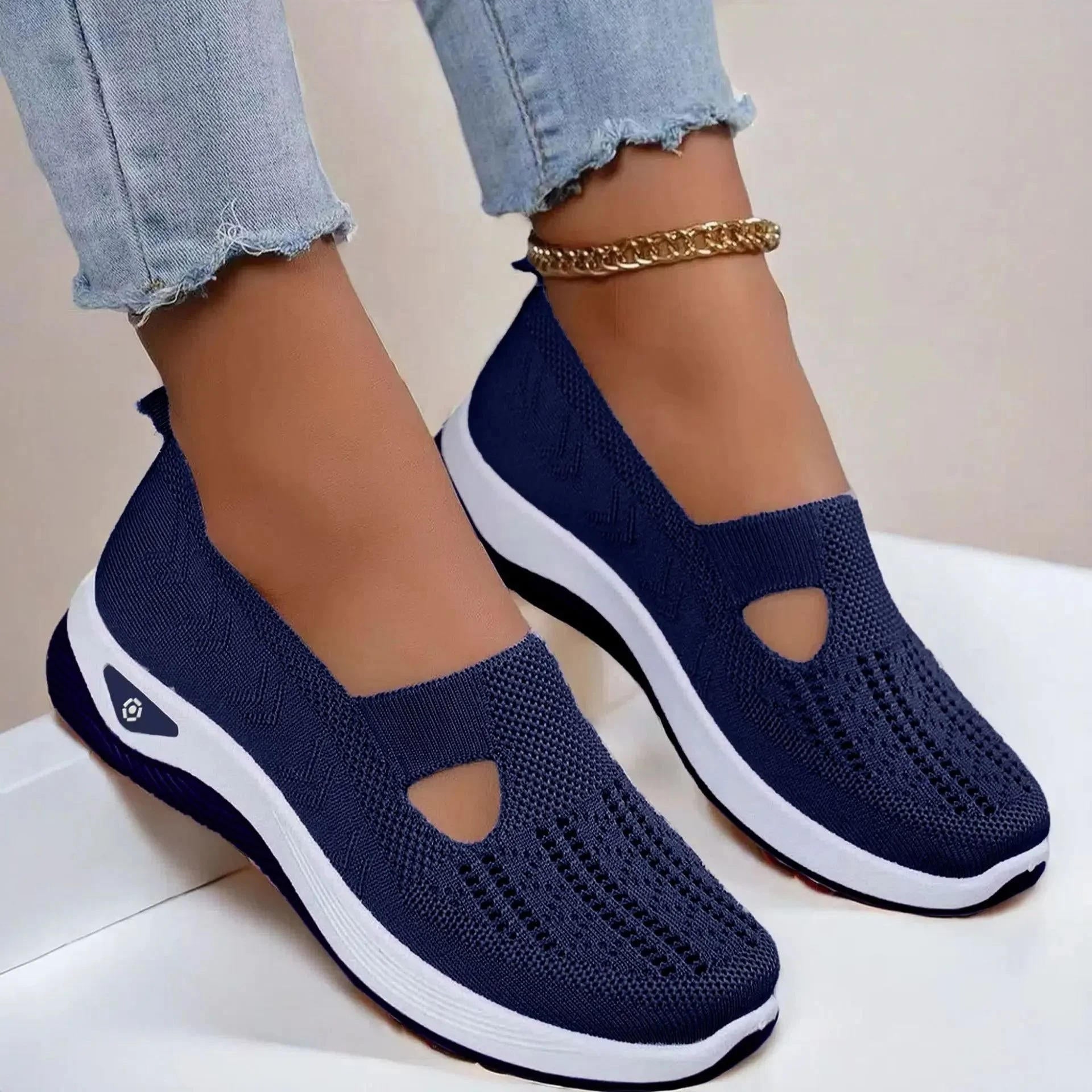 Natalie Women's Knit Slip On Sneakers 4