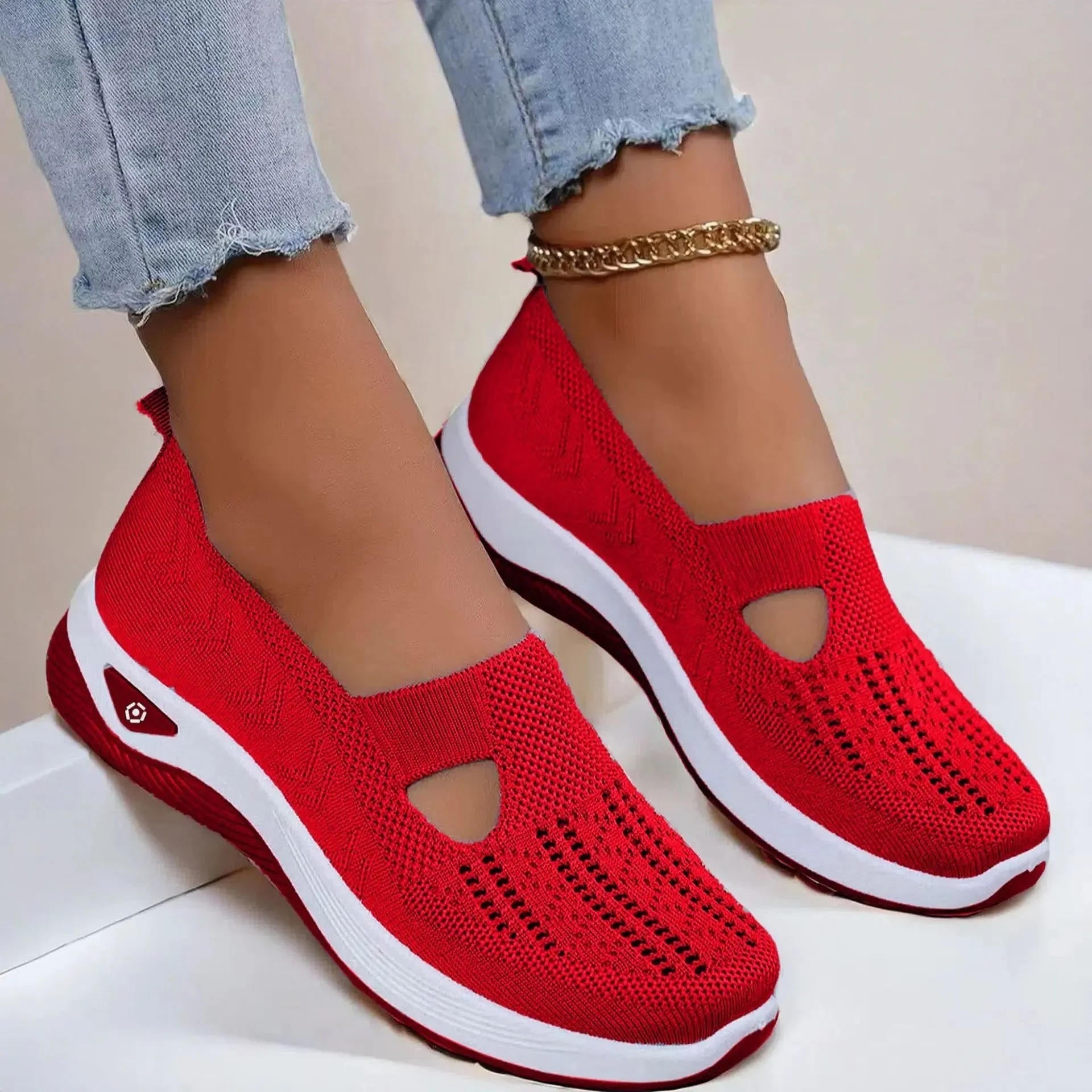 Natalie Women's Knit Slip On Sneakers 5