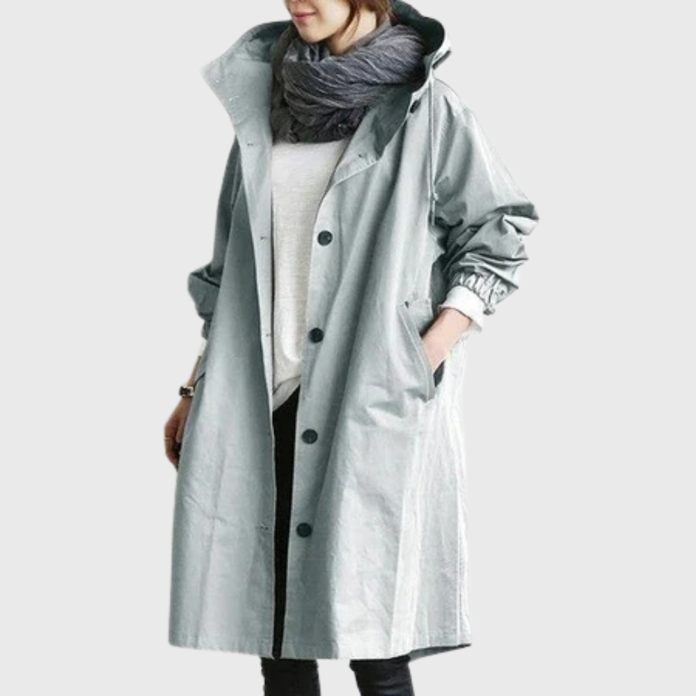Odette Women's Hooded Trench Coat 3
