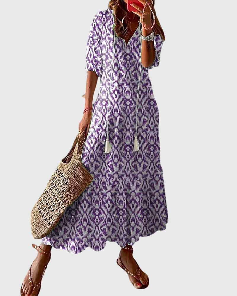 Olivia Women's Printed Cotton Maxi Dress 3
