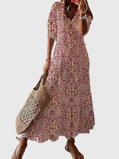 Olivia Women's Printed Cotton Maxi Dress 4