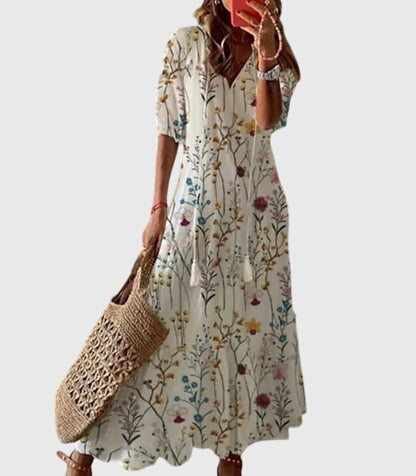 Olivia Women's Printed Cotton Maxi Dress 7