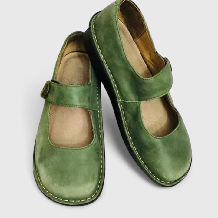 Orthopedic Mary Jane Flats - Green