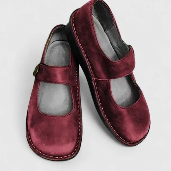 Orthopedic Mary Jane Flats - Red