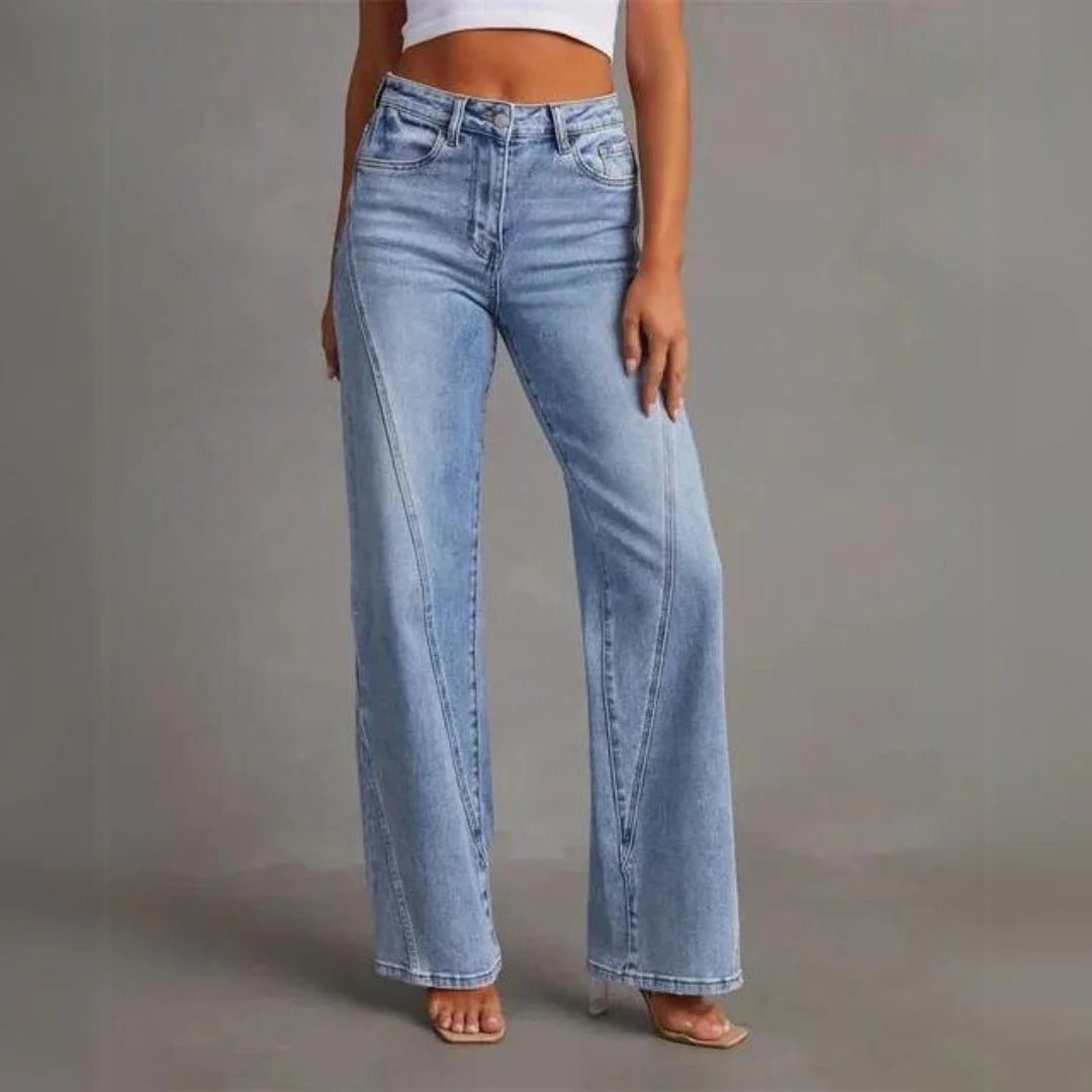 Women's High-Waisted Wide-Leg Jeans - M
