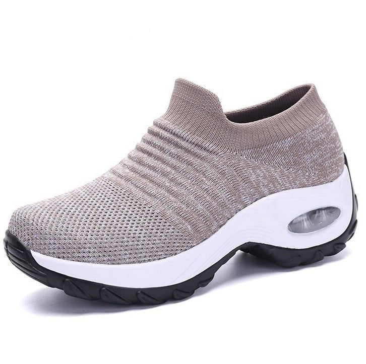 Women's Knit Platform Sneakers - Khaki