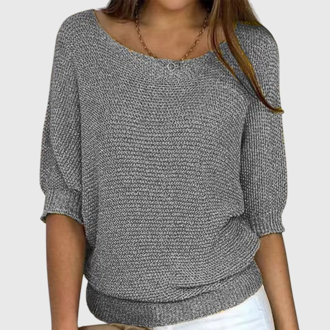 Women's Knit Sweater - Gray