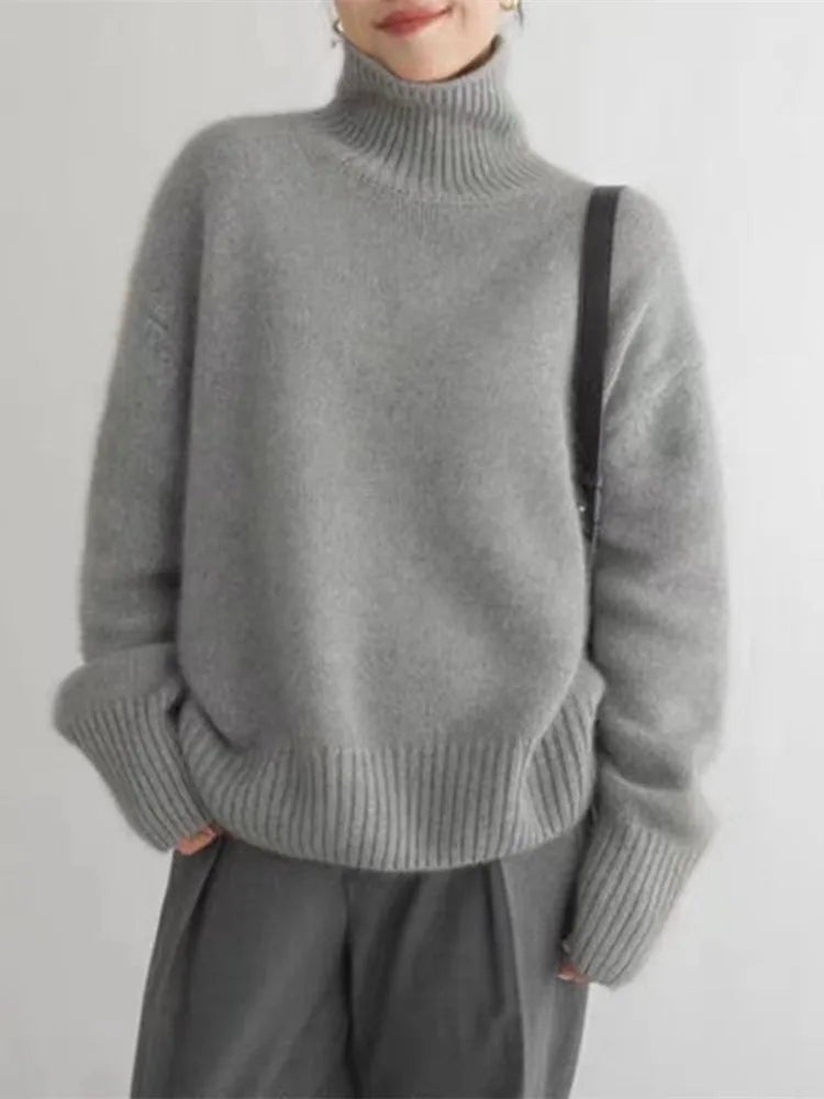 Women's Oversized Turtleneck Sweater