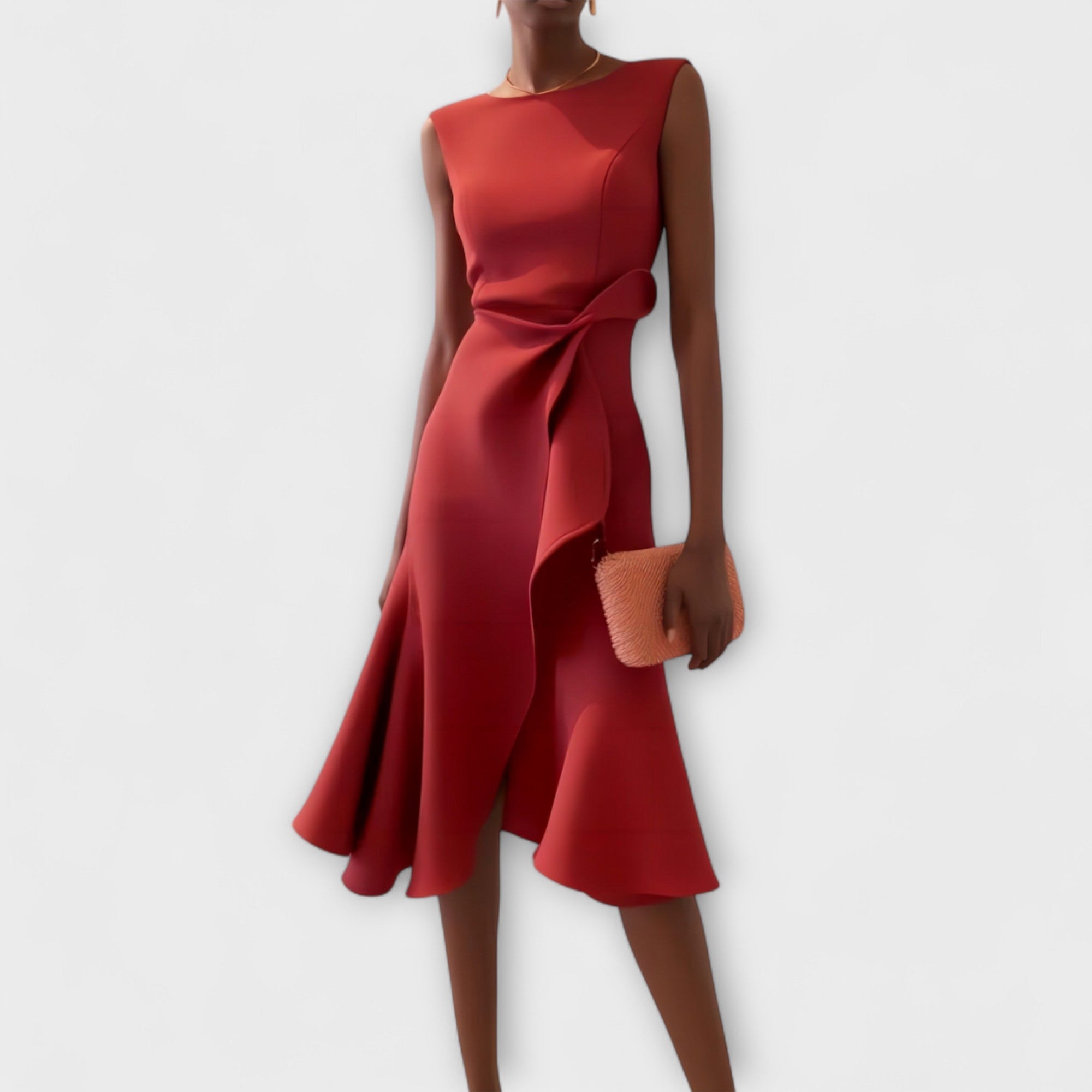 Patricia Women's Sleeveless Ruffle Hem Midi Dress 1