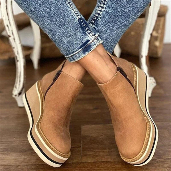 Penelope Women's Suede Platform Ankle Boots 3