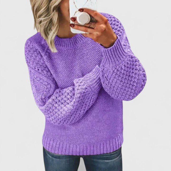 Women's Chunky Knit Sweater - Violet