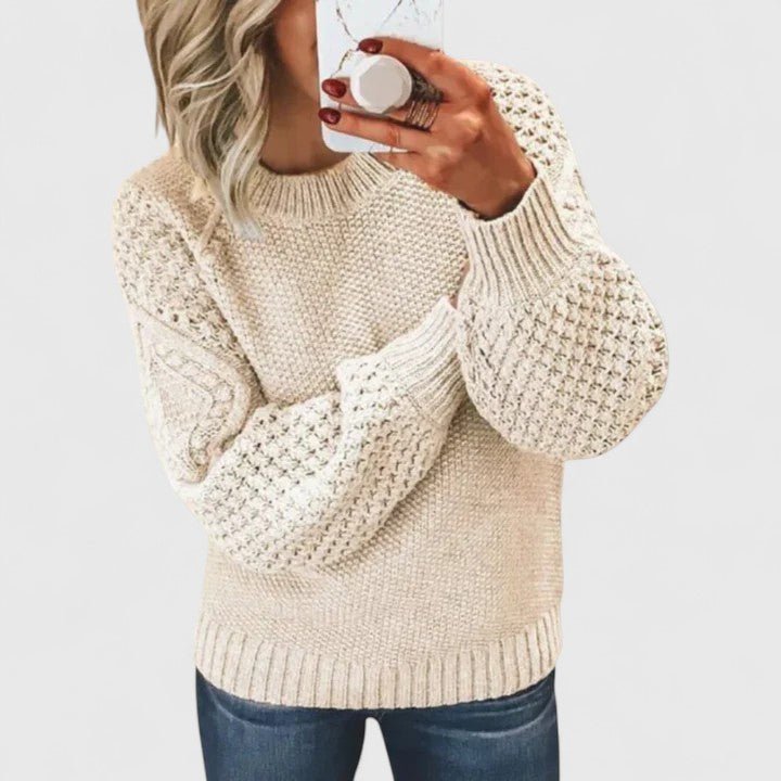 Women's Chunky Knit Sweater - White