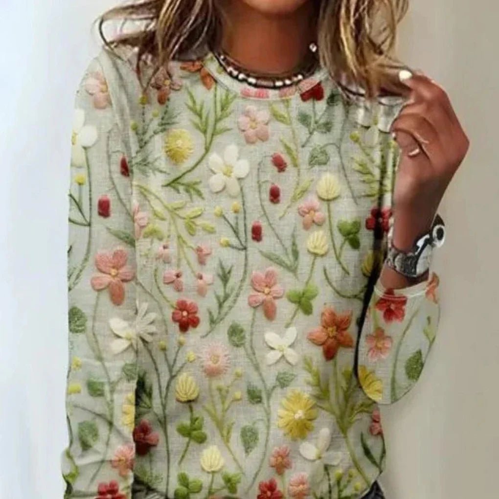 Women's Floral Sweatshirt - M