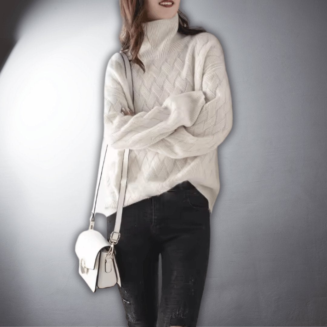 Women's Oversized Wool Turtleneck Sweater