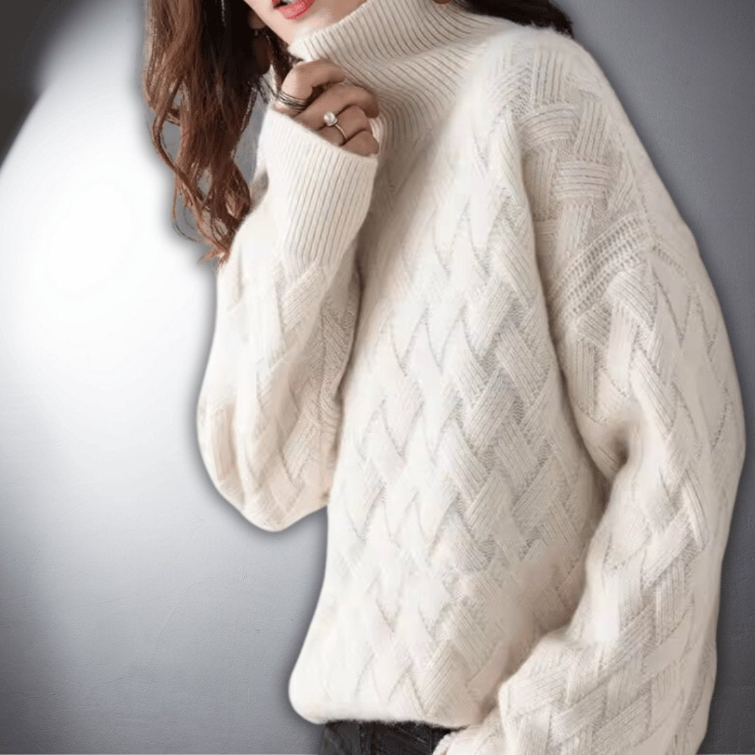 Women's Oversized Wool Turtleneck Sweater