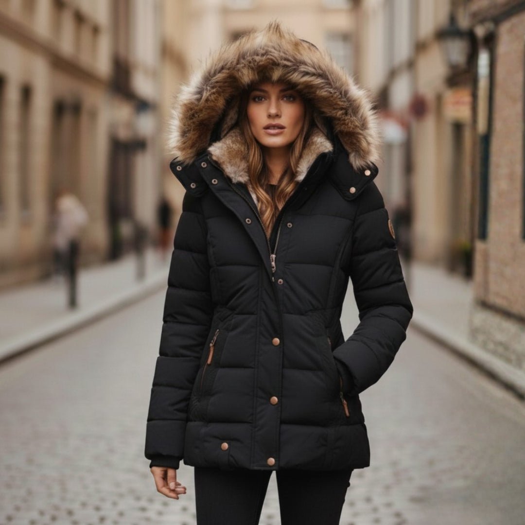 Women's Puffer Jacket - Black
