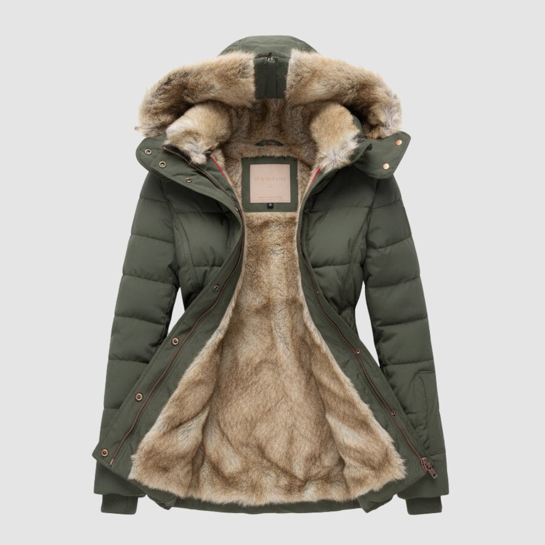 Women's Puffer Jacket - Verde Militare