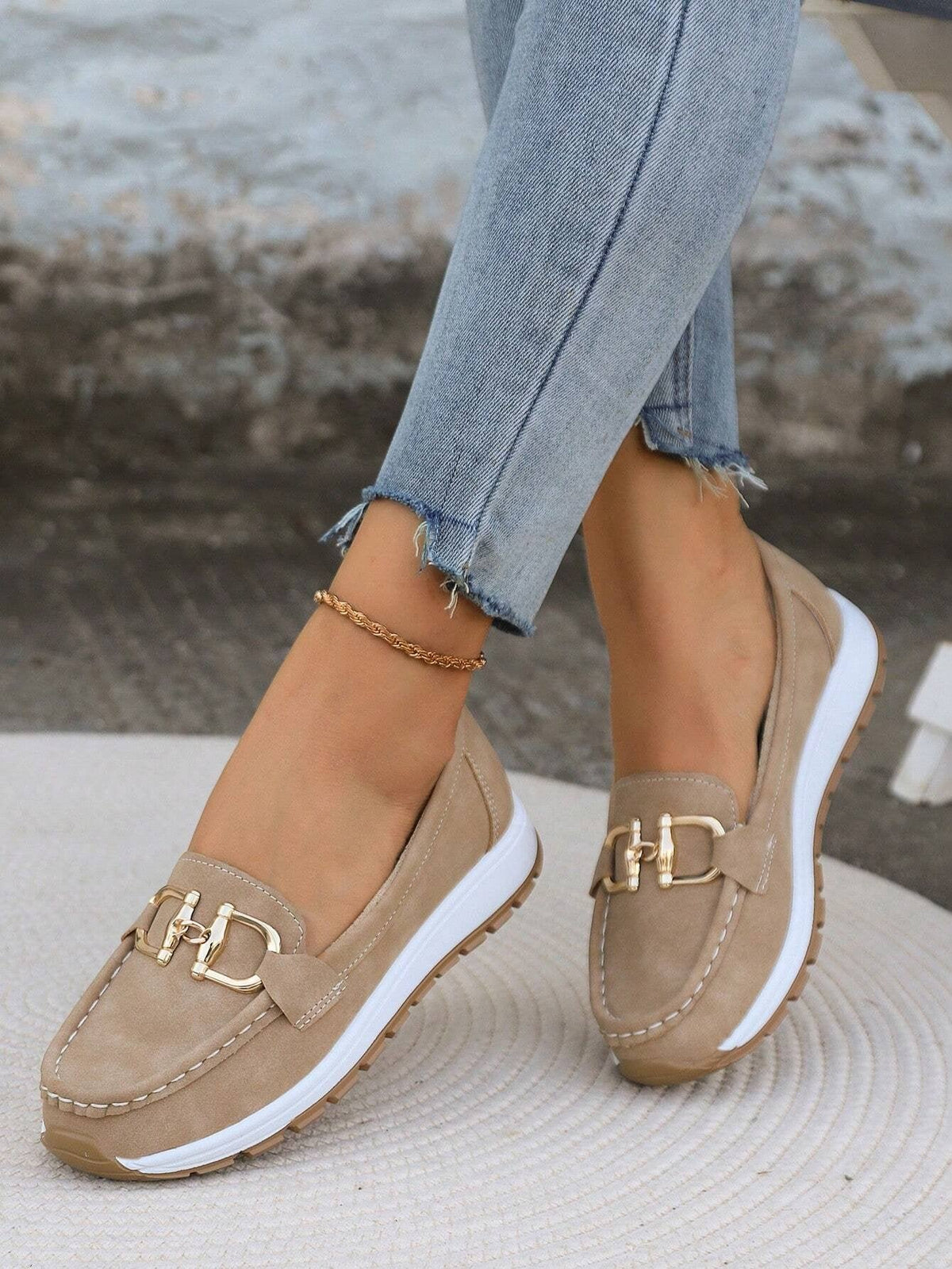 Women's Suede Platform Loafers
