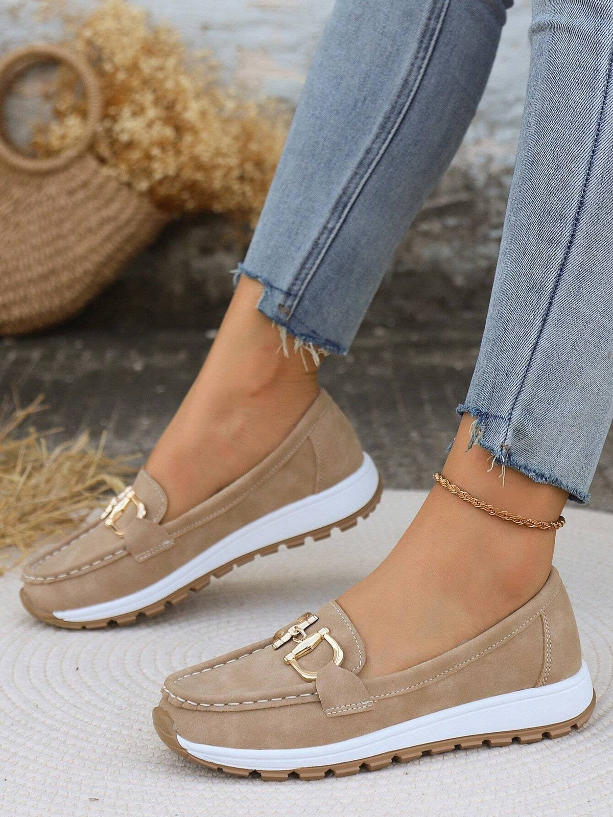 Women's Suede Platform Loafers