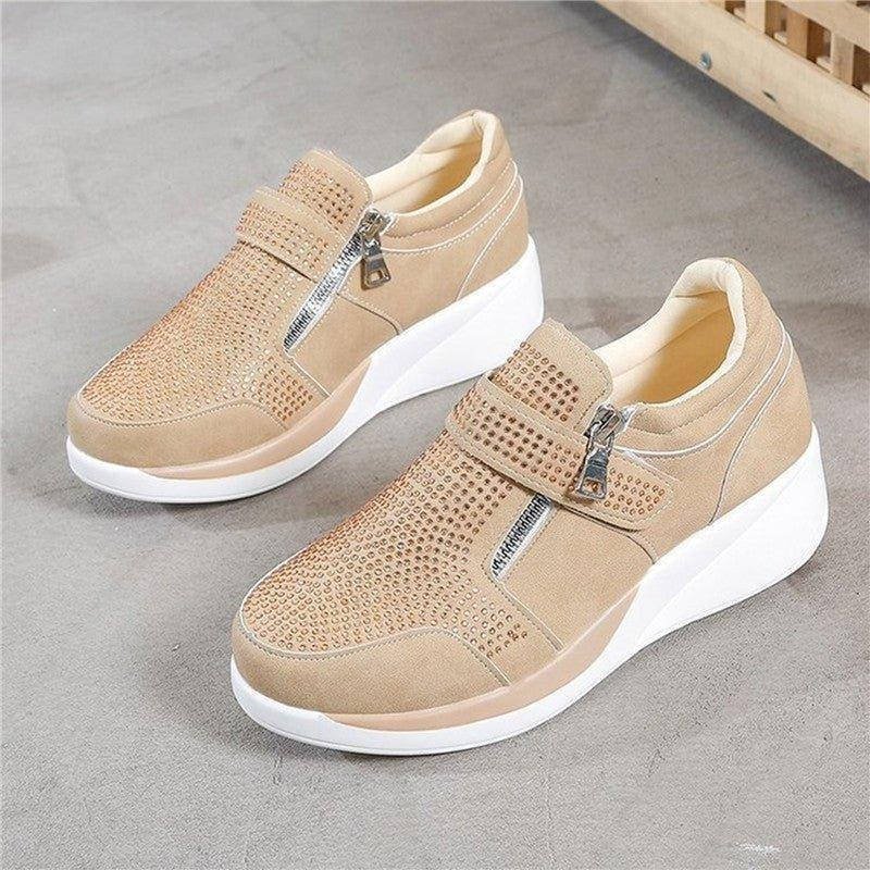 Women's Suede Wedge Sneakers