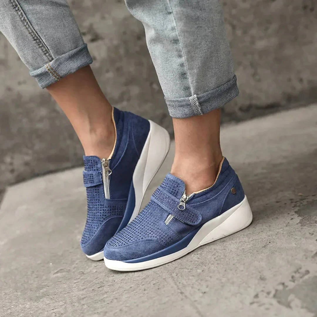 Women's Suede Wedge Sneakers
