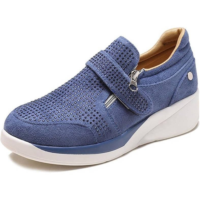 Women's Suede Wedge Sneakers