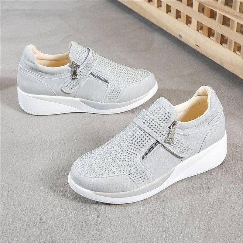Women's Suede Wedge Sneakers