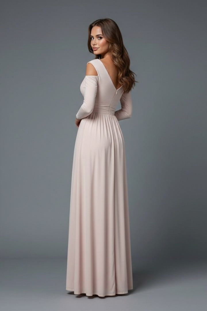 Cold Shoulder Wrap Maxi Dress
