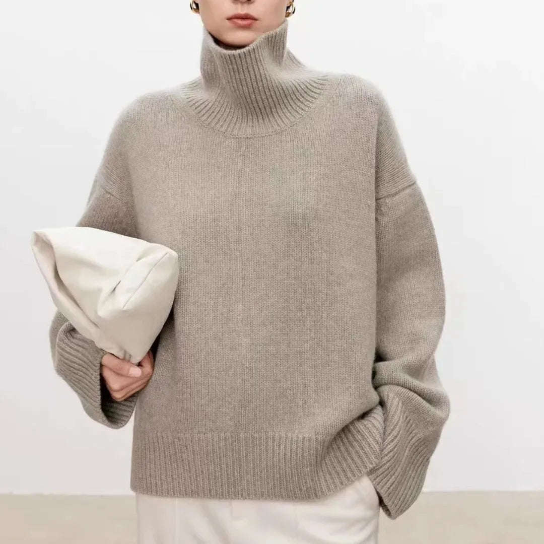 Phoebe Women's Wool Turtleneck Sweater 2