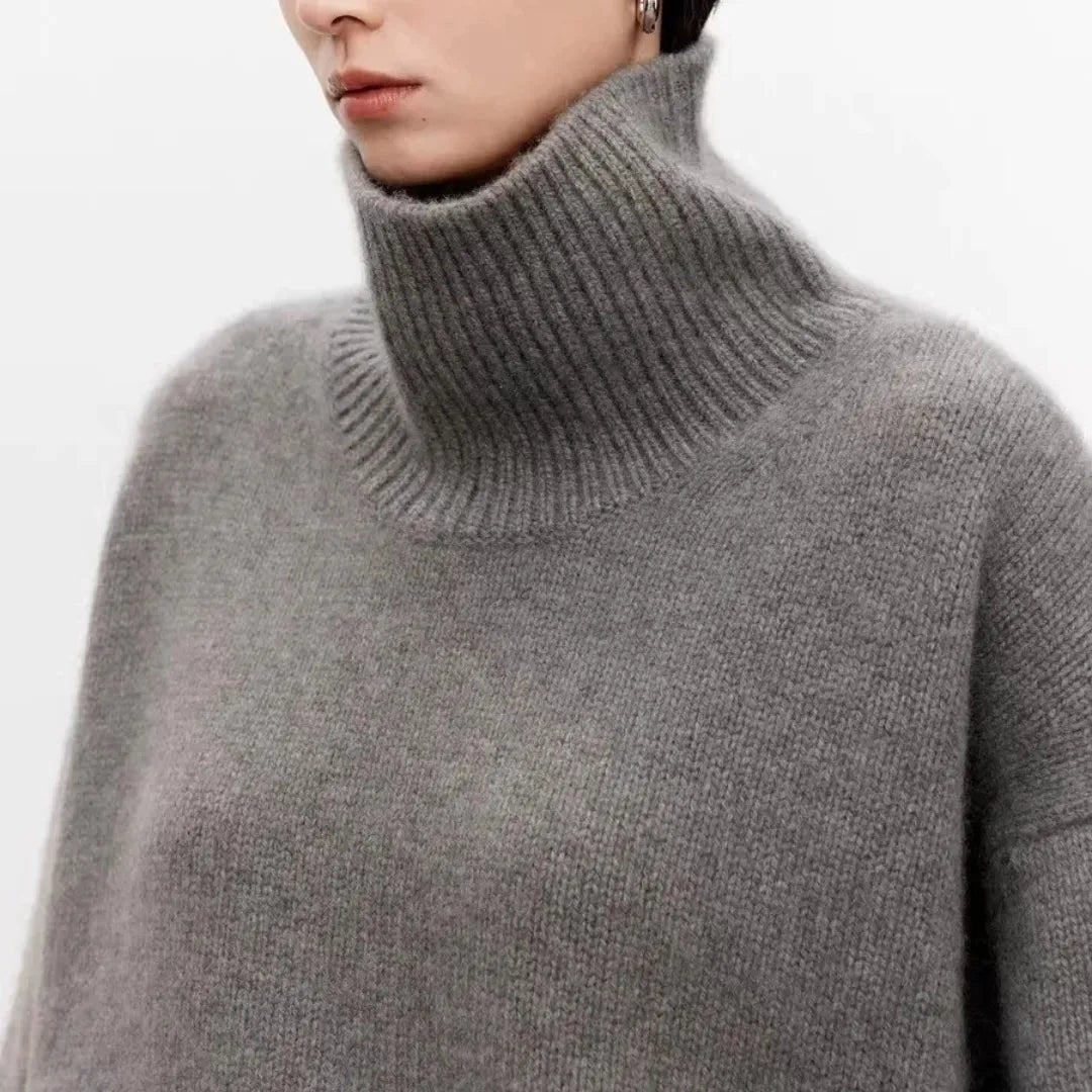 Phoebe Women's Wool Turtleneck Sweater 3