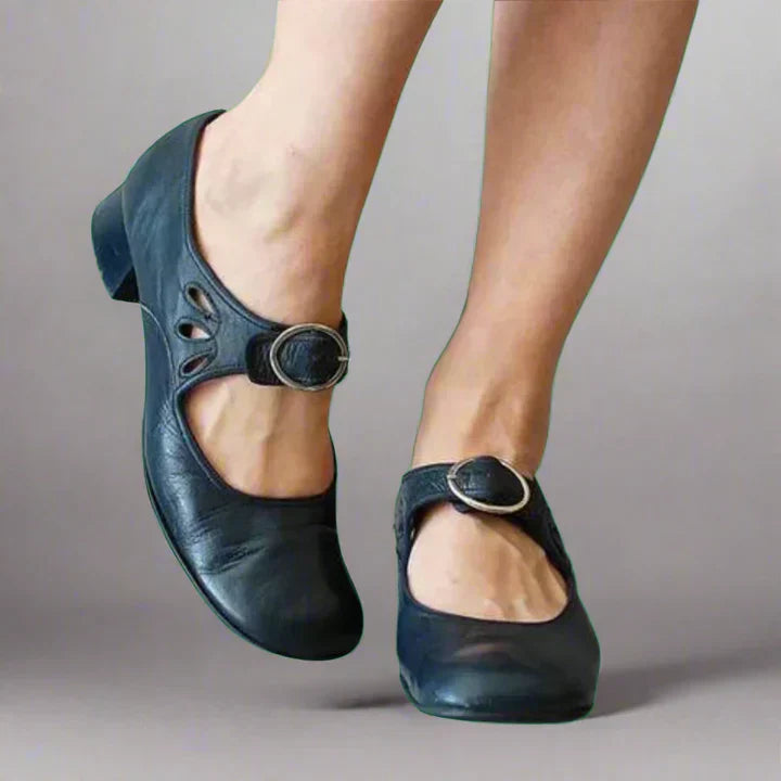 Quinn Women's Leather Mary Jane Heels 2