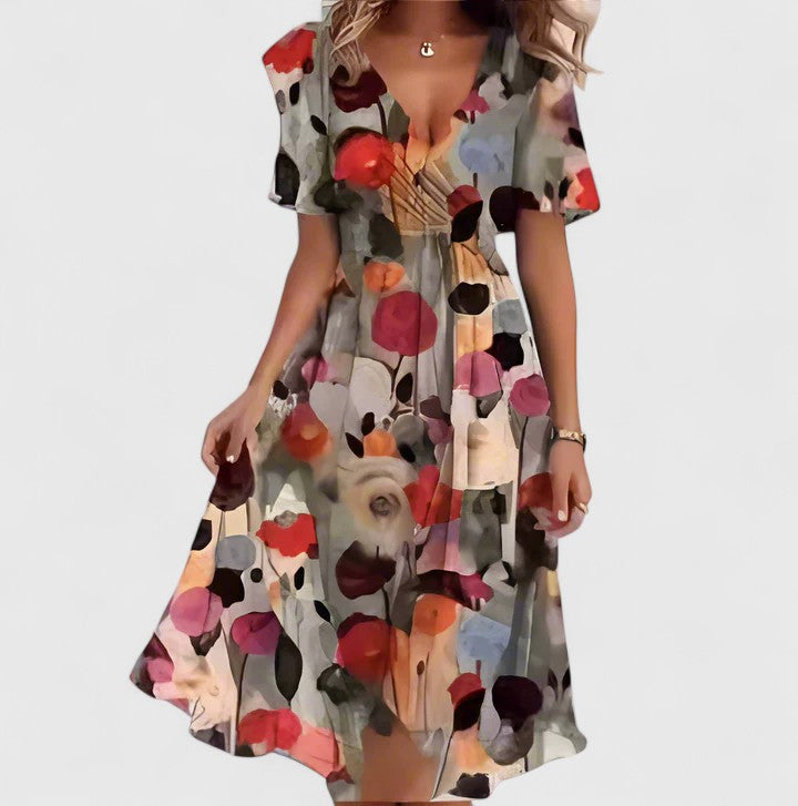 Rachel Women's Floral Wrap Midi Dress 4