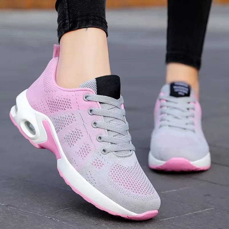 Women's Air Cushion Knit Sneakers - Pink