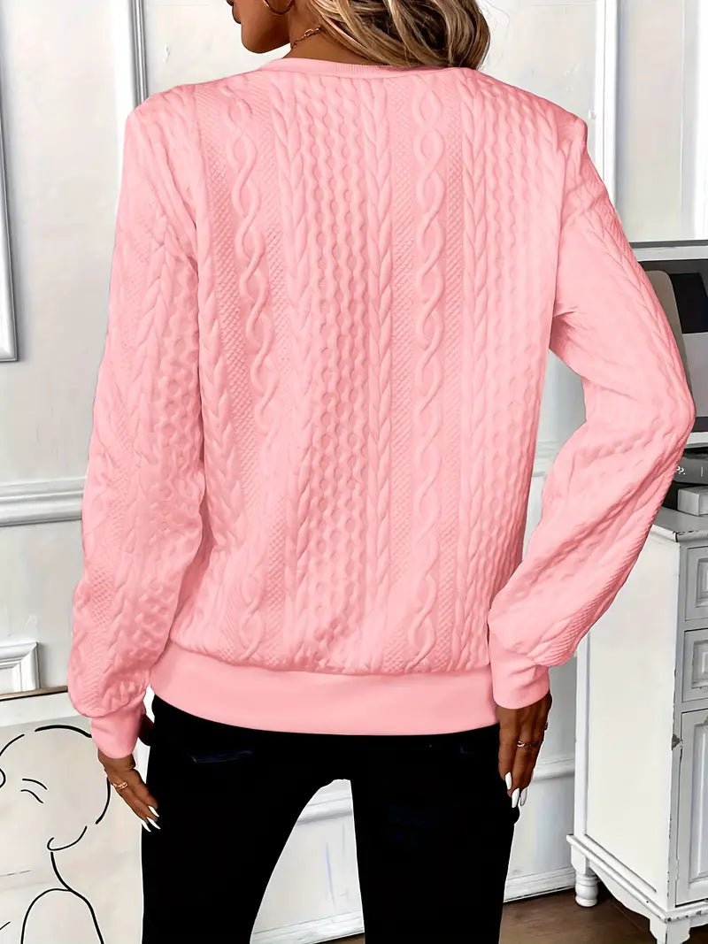Women's Cable Knit Quarter-Zip Sweater