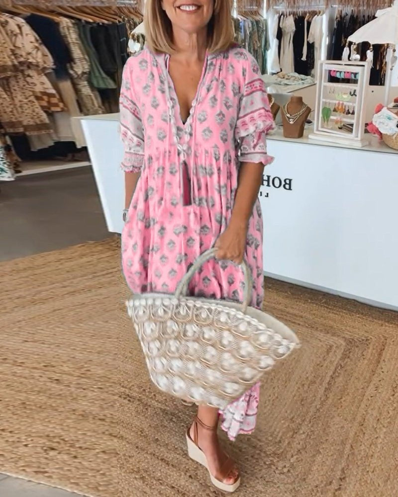 Boho Summer Midi Dress